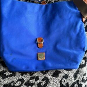 Dooney & Bourke Blue and Brown Messenger Bag